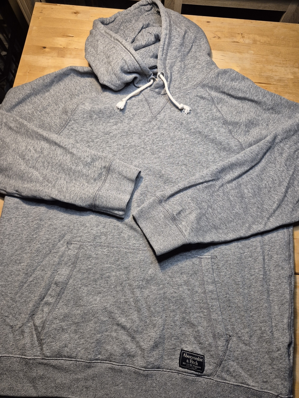 Abercrombie & Fitch Light Gray Pullover Hoodie